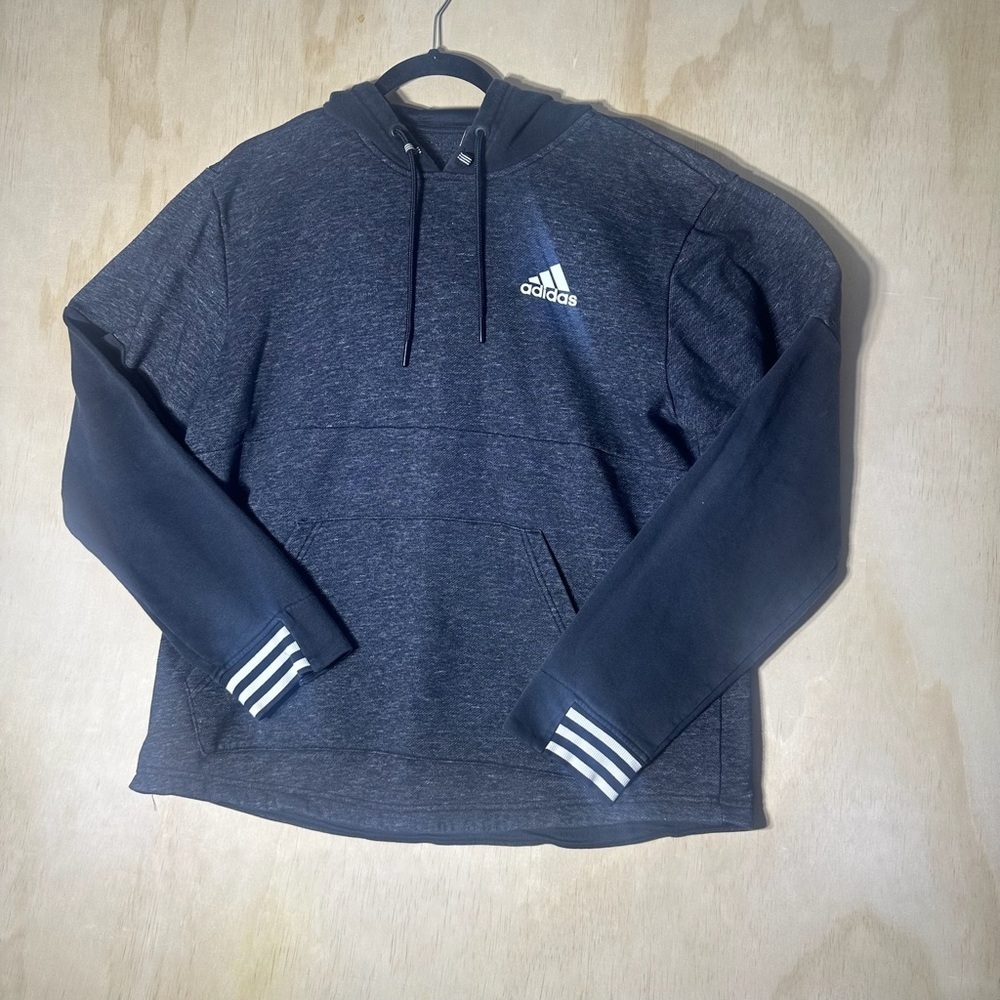 Adidas Team Issue Pullover Hoodie Black Size Large - Picture 3 of 8